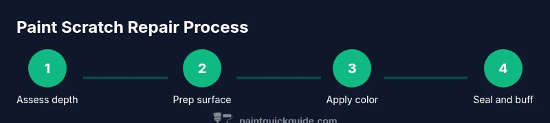 Process diagram for repairing paint scratches on walls and cars