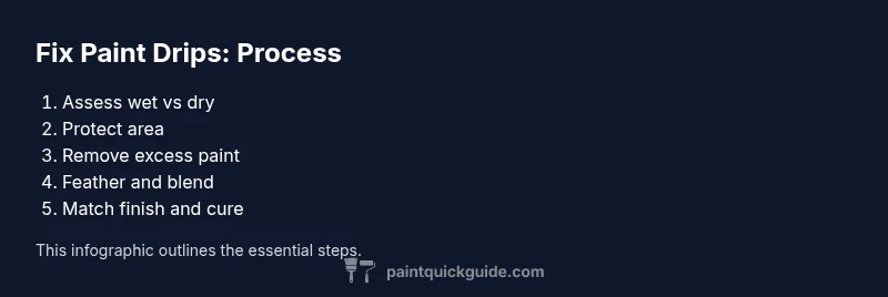 Process diagram for fixing paint drips