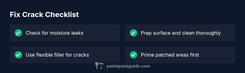 Checklist for fixing cracked wall paint