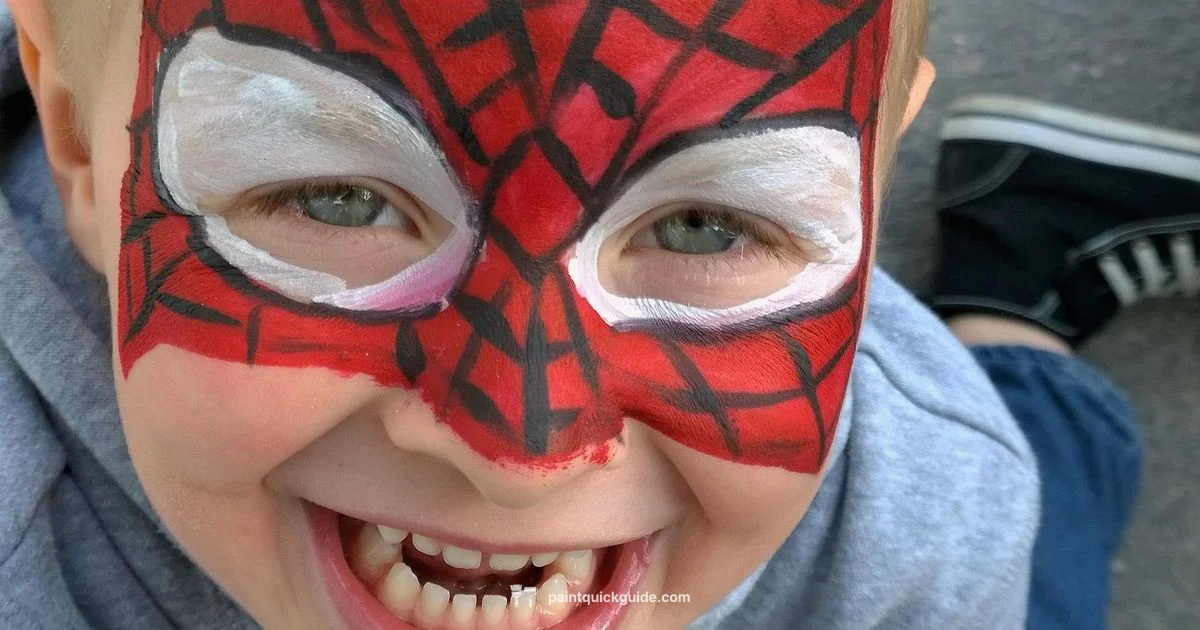 Spider-Man Face Paint - PaintQuickGuide