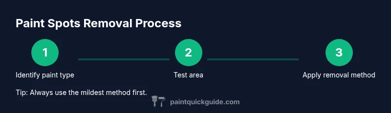 Process diagram for removing paint spots